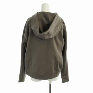 Theory 22SS Vis Ponte Hoodie ジップアップパーカー スウェット フード 長袖 S 茶 ブラウン