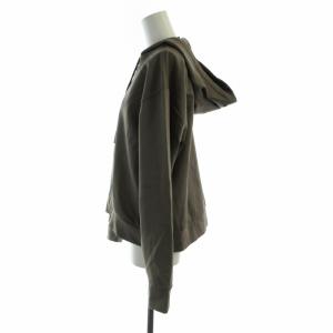 Theory 22SS Vis Ponte Hoodie ジップアップパーカー スウェット フード 長袖 S 茶 ブラウン