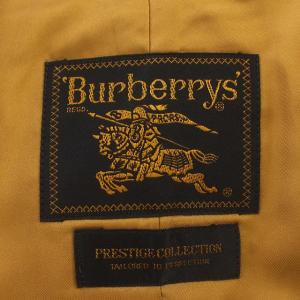 burberrys ビンテージ ステンカラーコート シルク混 ライナー付き 比翼ボタン M カーキベージュ