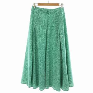 Ron Herman フレアスカート 総柄 花柄 フラワーモチーフ マキシ ロング S 緑 グリーン /NQ