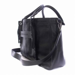 Longchamp 3D トートバッグ ショルダーバッグ 2WAY レザー 黒 ブラック L1115HSL001