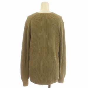 AURALEE スーパーハードツイストリブニット Vネック ニット 長袖 1 S ベージュ /G