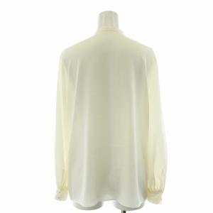 ANAYI シャツ ブラウス 長袖 バンドカラー フリル 袖ギャザー 38 M 白 ホワイト