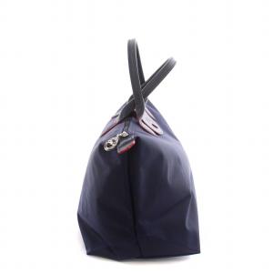 Longchamp ル プリアージュ LE PLIAGE トートバッグ ナイロン 刺繍 紺 ネイビー