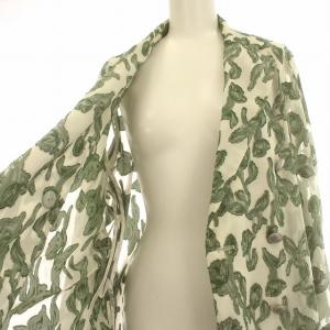 Ameri VINTAGE 21SS メディアリスシャツジャケット シースルー セットアップ スーツ ジャケット パンツ F 白 緑