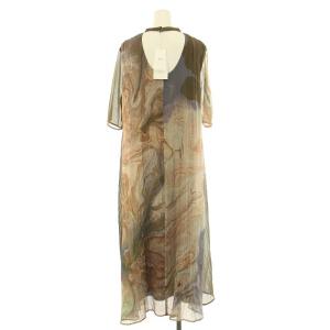 Ameri VINTAGE 22SS MEDI ERIN WRINKLE DRESS フレアワンピース プリーツ マキシ ロング 五分袖 シアー シースルー