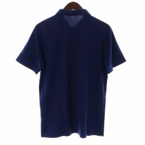BURBERRY BLACK LABEL ポロシャツ カットソー 半袖 刺繍 コットン 3 L 紺 ネイビー