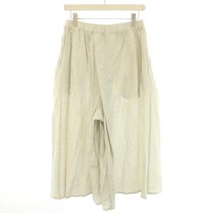 plantation 22SS ワイドパンツ イージーパンツ 麻 リネン混 M ライトグレー /YT