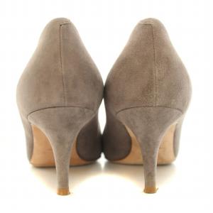 PELLICO パンプス ポインテッドトゥ ハイヒール スエード 37 24cm グレー /BB
