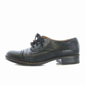 COACH ドレスシューズ レースアップ レザー 7B 24cm 黒 ブラック Q6491 /TK