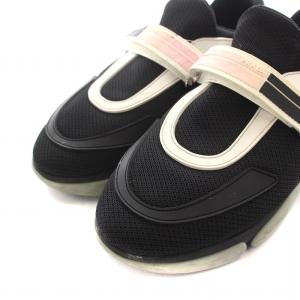 PRADA クラウドバスト スニーカー シューズ メッシュ ラバー 36 23.0cm 黒 ブラック 白 ホワイト