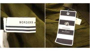 BORDERS at BALCONY BALLERINA MAXI DRESS ラップワンピース 36 カーキ