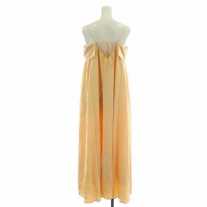 SNIDEL 24SS ギャザーキャミワンピース ロング マキシ フレア 0 S オレンジ SWFO242069 /NW37