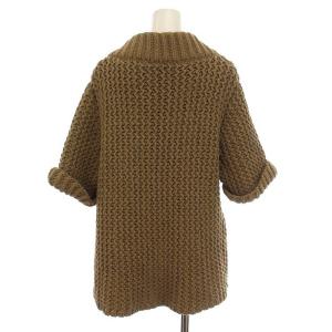 BURBERRY BRIT 厚手 セーター ニット 五分袖 S 茶 ベージュ /YM