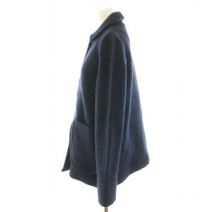 marimekko ウールコート アウター ショート丈 ウール 36 S 紺 ネイビー /YT