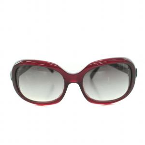 CHANEL サングラス 眼鏡 セルフレーム ウェリントン ココマーク リボン 5817 135 ケース付き 黒 ブラック 茶 ブラウン