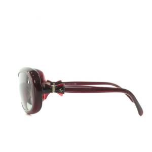 CHANEL サングラス 眼鏡 セルフレーム ウェリントン ココマーク リボン 5817 135 ケース付き 黒 ブラック 茶 ブラウン