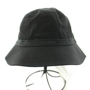 Calvin Klein バケットハット バケハ 帽子 ロゴ S 黒 ブラック タグ付き