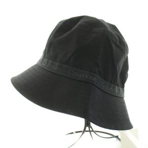Calvin Klein バケットハット バケハ 帽子 ロゴ S 黒 ブラック タグ付き