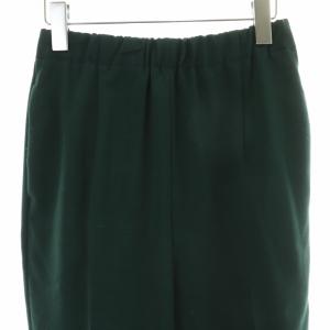 ENFOLD 21AW ダブルクロス Relax TROUSERS イージーパンツ スラックス テーパード センタープレス ウエストゴム