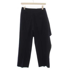 Chloe パンツ スラックス リボン フリル 34 S 紺 ネイビー