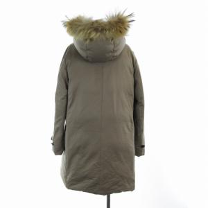 STAMMBAUM ダウンコート ロング ラクーンファー フード付き 3WAY S グレージュ