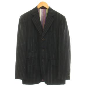 ETRO シングルスーツ セットアップ 上下 テーラードジャケット 総裏地 テーパードパンツ スラックス ジップフライ ウール ストライプ柄