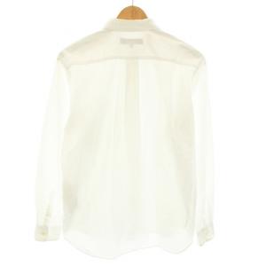 Comme des Garçons Homme Deux AD2015 シャツ スタンダードカラー 長袖 ストライプ柄 コットン S 白 ホワイト