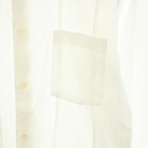 Comme des Garçons Homme Deux AD2015 シャツ スタンダードカラー 長袖 ストライプ柄 コットン S 白 ホワイト