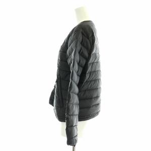 DANTON クルーネックインナーダウンジャケット Crew Neck Inner Down Jacket ノーカラー シングル ロゴ刺繍