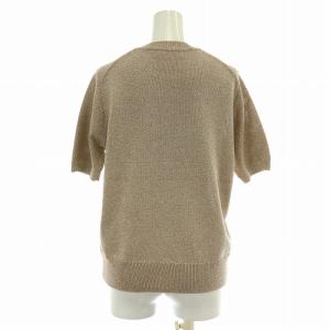 ebure 24AW ラメミックスツイードニットトップ Lame Mix Tweed Knit Top セーター 半袖 クルーネック グリッター