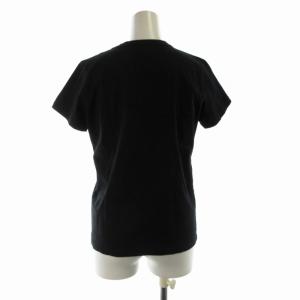 agnes b. 半袖ロゴTシャツ カットソー プリント 半袖 2 M 黒 ブラック /RO