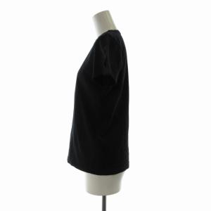 agnes b. 半袖ロゴTシャツ カットソー プリント 半袖 2 M 黒 ブラック /RO