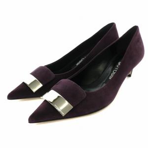 SR1 パンプス スエード 37 パープル