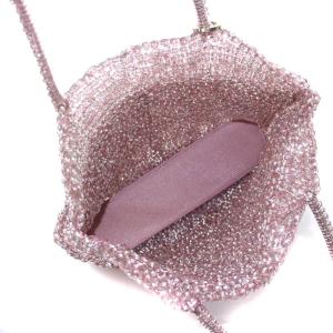 ANTEPRIMA ワイヤーバッグ ハンド トート 編み込み ビニール ピンク シルバー色