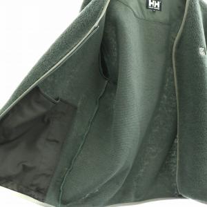 HELLY HANSEN ファイバーパイルカーディガン ブルゾン ジャケット ジップアップ ノーカラー ボア M 緑 グリーン HE52174