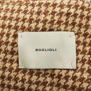 BOGLIOLI DOVER テーラードジャケット 千鳥格子 ウール 50 ブラウン
