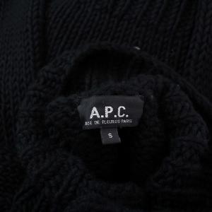A.P.C. ニットカーディガン 長袖 ハイネック アンゴラ混 S 黒 ブラック