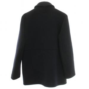 A.P.C. ステンカラーコート アウター ミドル丈 ジップアップ ウール XS 紺 ネイビー