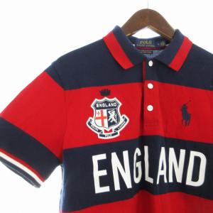 POLO RALPH LAUREN CUSTOM SLIM FIT ビッグポニーワールドカップカントリーシャツ ポロシャツ ラガーシャツ ボーダー ロゴ 刺繍