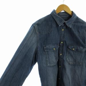 Nudie Jeans ウエスタンシャツ デニム 長袖 M インディゴ