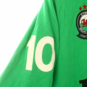 POLO RALPH LAUREN ラガーシャツ ワッペン 刺繍 長袖 M 緑 グリーン