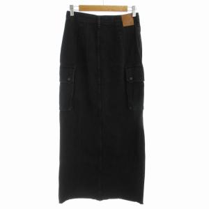 Spick&Span CARGO-LINE デニムスカート タイト マキシ ロング 27 S 黒 ブラック 20-060-200-1070-1-0