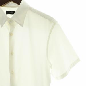 Theory 23SS Structure Knit Irving SS カッターシャツ ワイシャツ 半袖 S 白 ホワイト