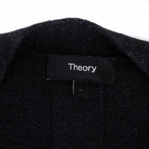 Theory 23SS PACIFIC LINEN CANNES CRD ニット カーディガン 長袖 Vネック リネン S 黒 ブラック