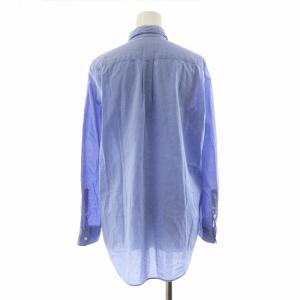 Deuxieme Classe シャツ ブラウス 長袖 襟ワイヤー 青 ブルー