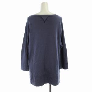 AMERICANA カットソー ロゴ プリント プルオーバー 七分袖 紺 ネイビー /RO