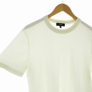 Theory 23SS Fine Bilen Goris Tee ICB S Tシャツ カットソー クルーネック 半袖 S 白 ホワイト