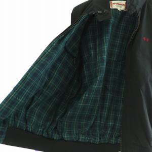 McGREGOR ブルゾン ジャケット ジップアップ スタンドカラー ロゴ刺繍 裏地チェック M 黒 ブラック