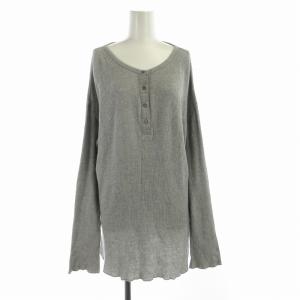 Deuxieme Classe 22SS ワッフルTシャツ カットソー ヘンリーネック 長袖 F グレー 22070500715010